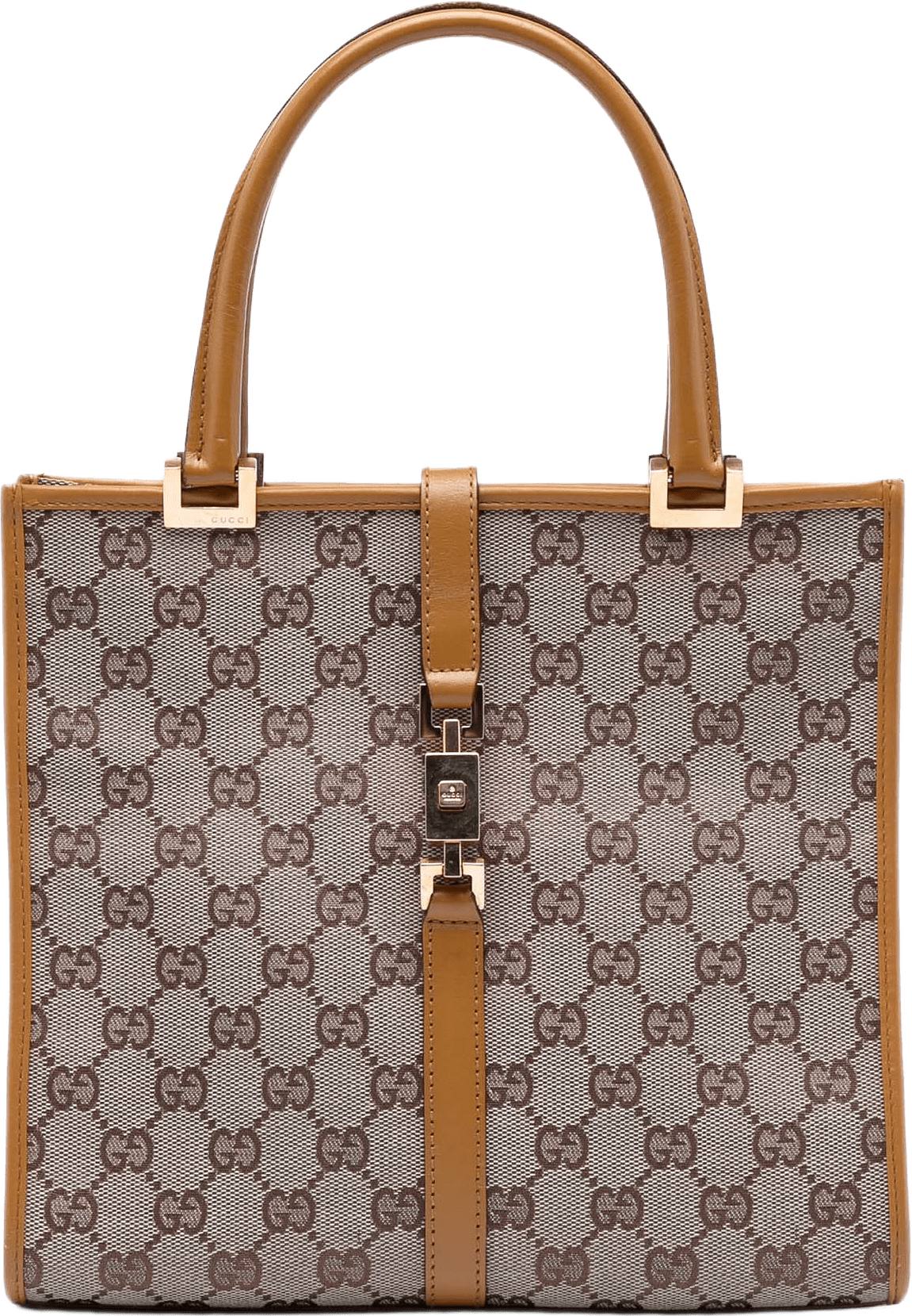 Gucci Gg Canvas Jackie Handbag, från Luxclusif, i färgen beige.