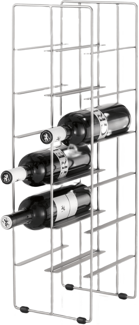 Pilare Vinställ 12 Flaskor Rostfritt Stål, från Blomus, i färgen stainless steel.