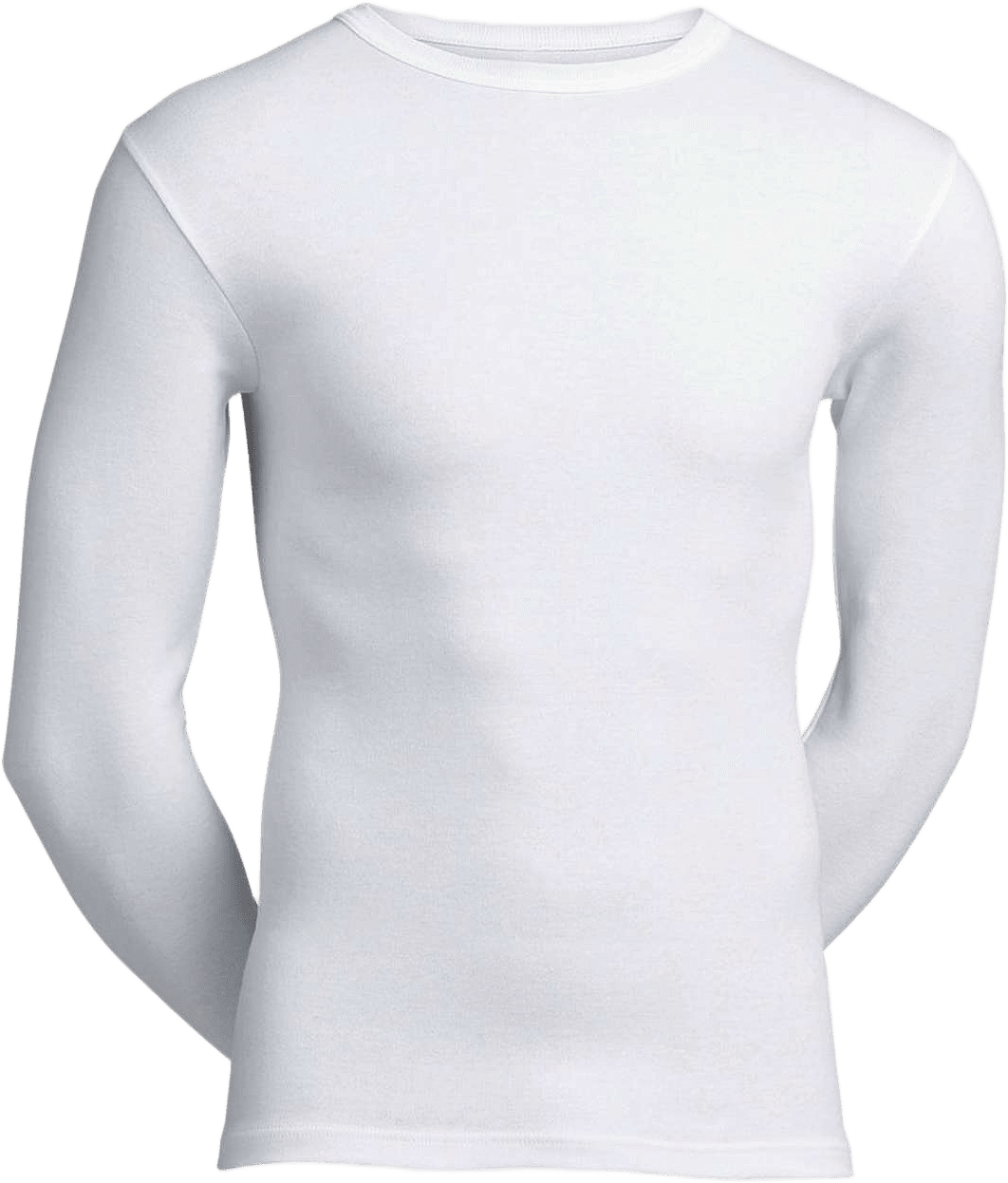 "classic" Långärmad T-shirt | Bomull | Vit, från Resteröds, i färgen white.