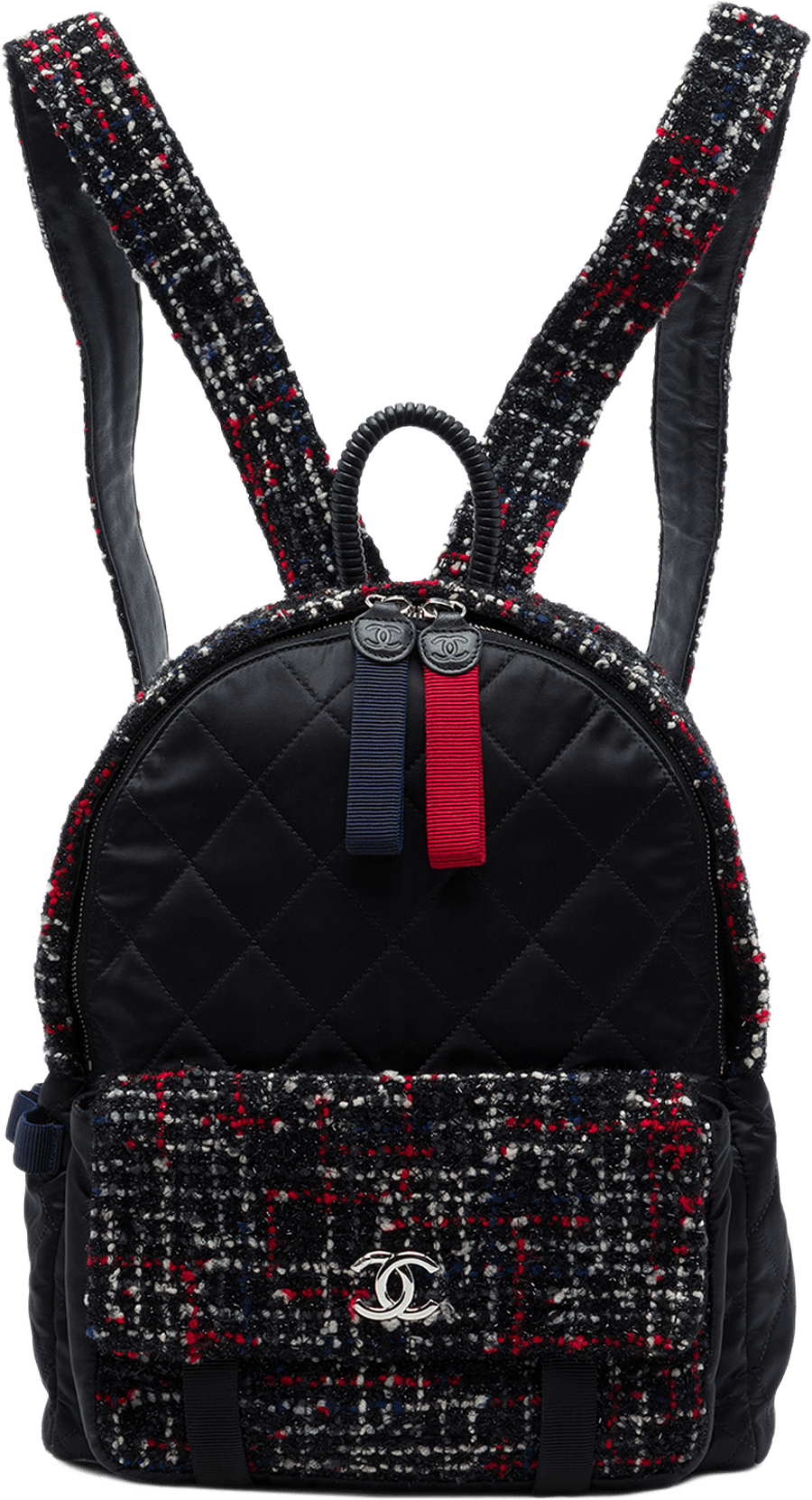 Chanel Quilted Nylon And Tweed Astronaut Essentials Backpack, från Luxclusif, i färgen svart.