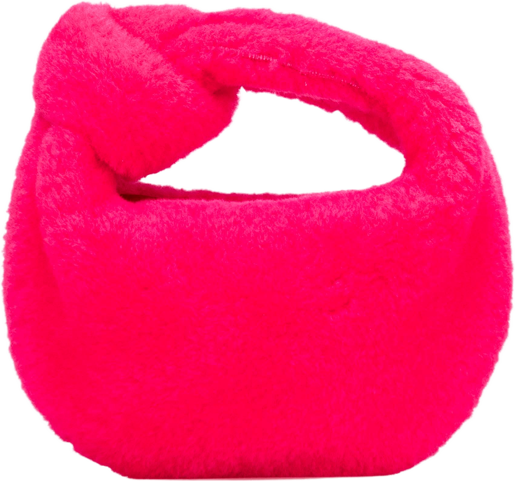 Bottega Veneta Mini Shearling Jodie, från Luxclusif, i färgen strawberry.