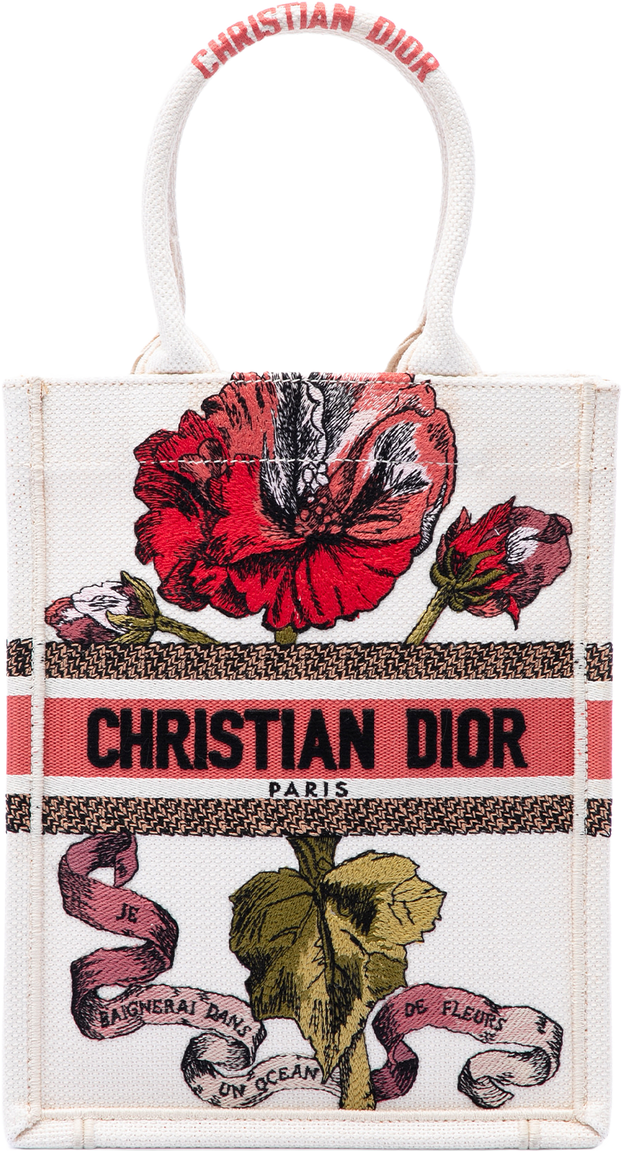 Dior Oblique Embroidered Canvas Saddle Bag, från Luxclusif, i färgen brun.