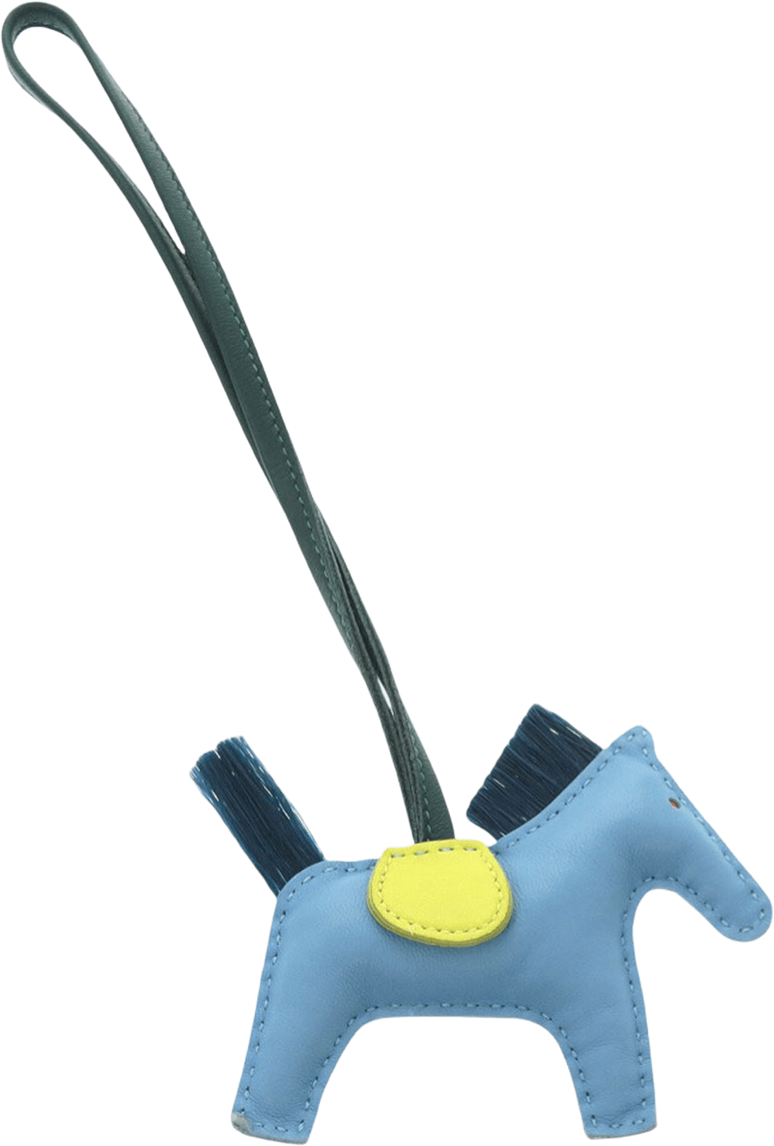 Hermès Milo Lambskin Grigri Rodeo Pegase Bag Charm Pm, från Luxclusif, i färgen light blue.