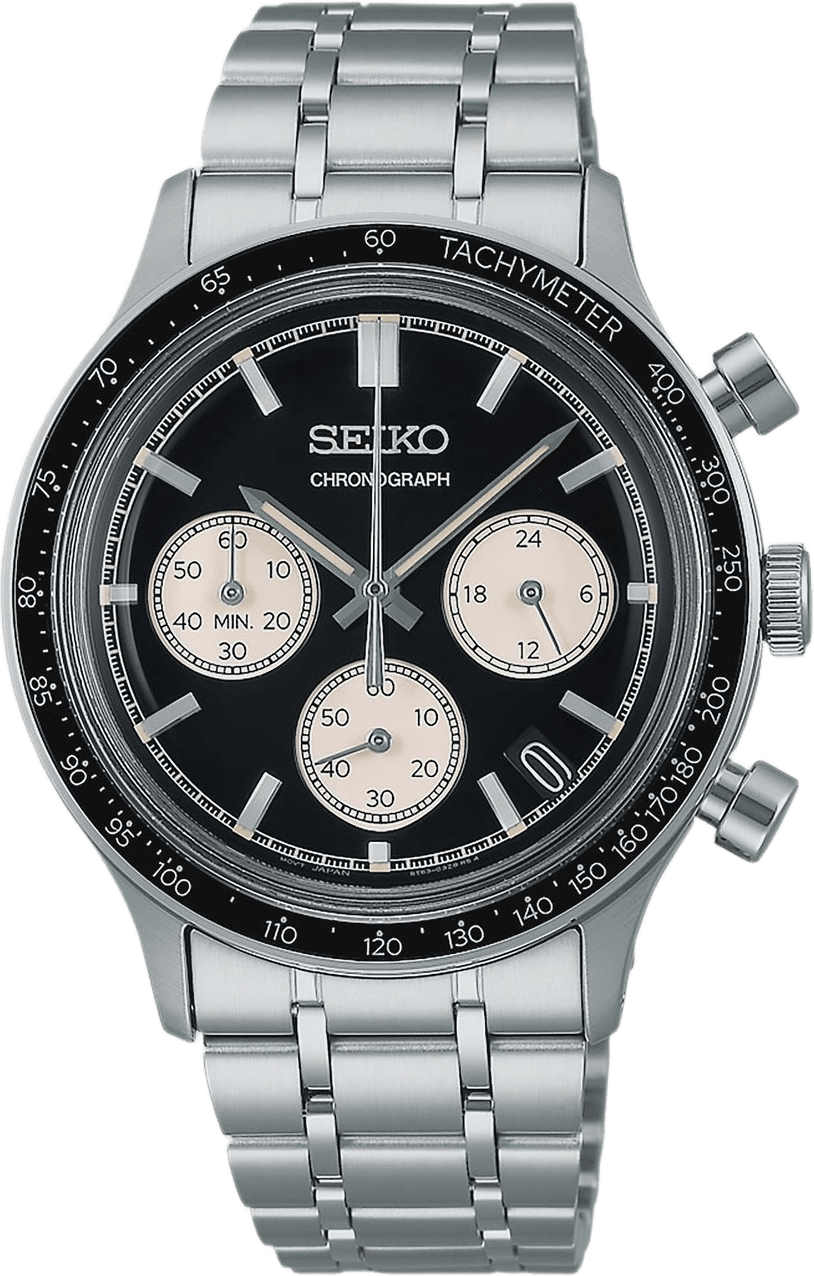 Seiko Classic Svart/stål, Metallband - Ssb479p1, från Seiko, i färgen 1.