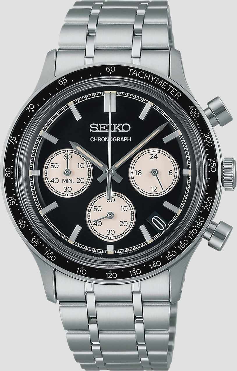 Seiko Classic Svart/stål, Metallband - Ssb479p1, från Seiko, i färgen 1.