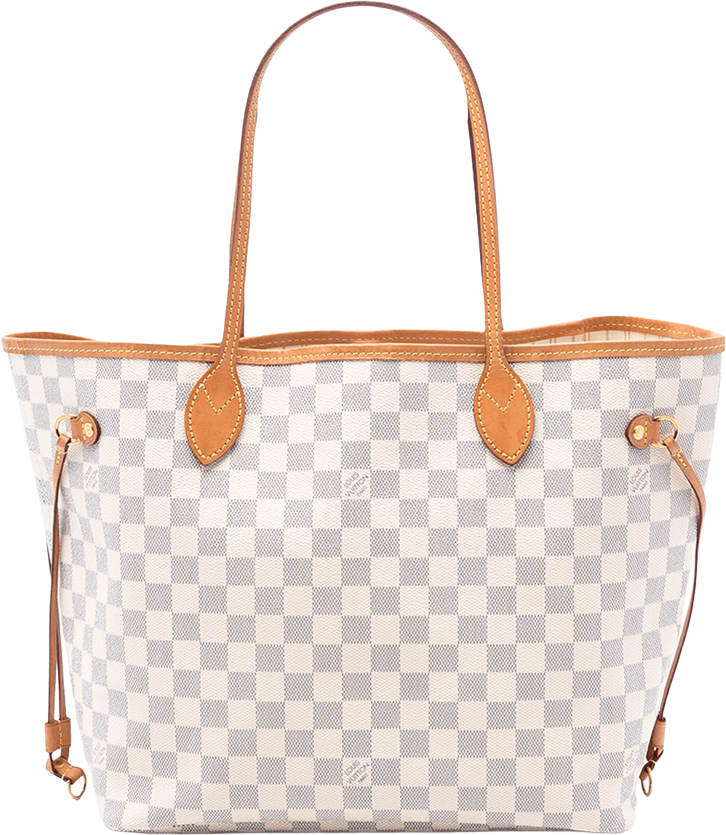 Louis Vuitton Damier Azur Neverfull Mm, från Luxclusif, i färgen white.