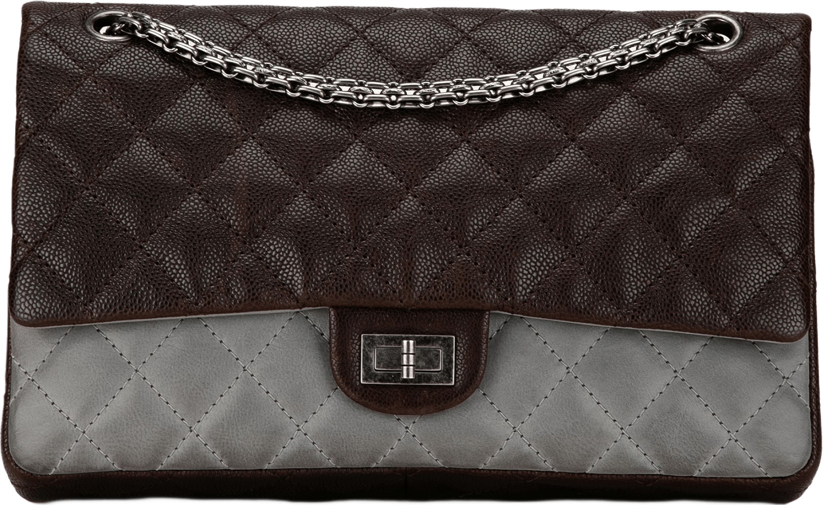 Chanel Caviar And Iridescent Calfskin Reissue 2.55 Double Flap 226