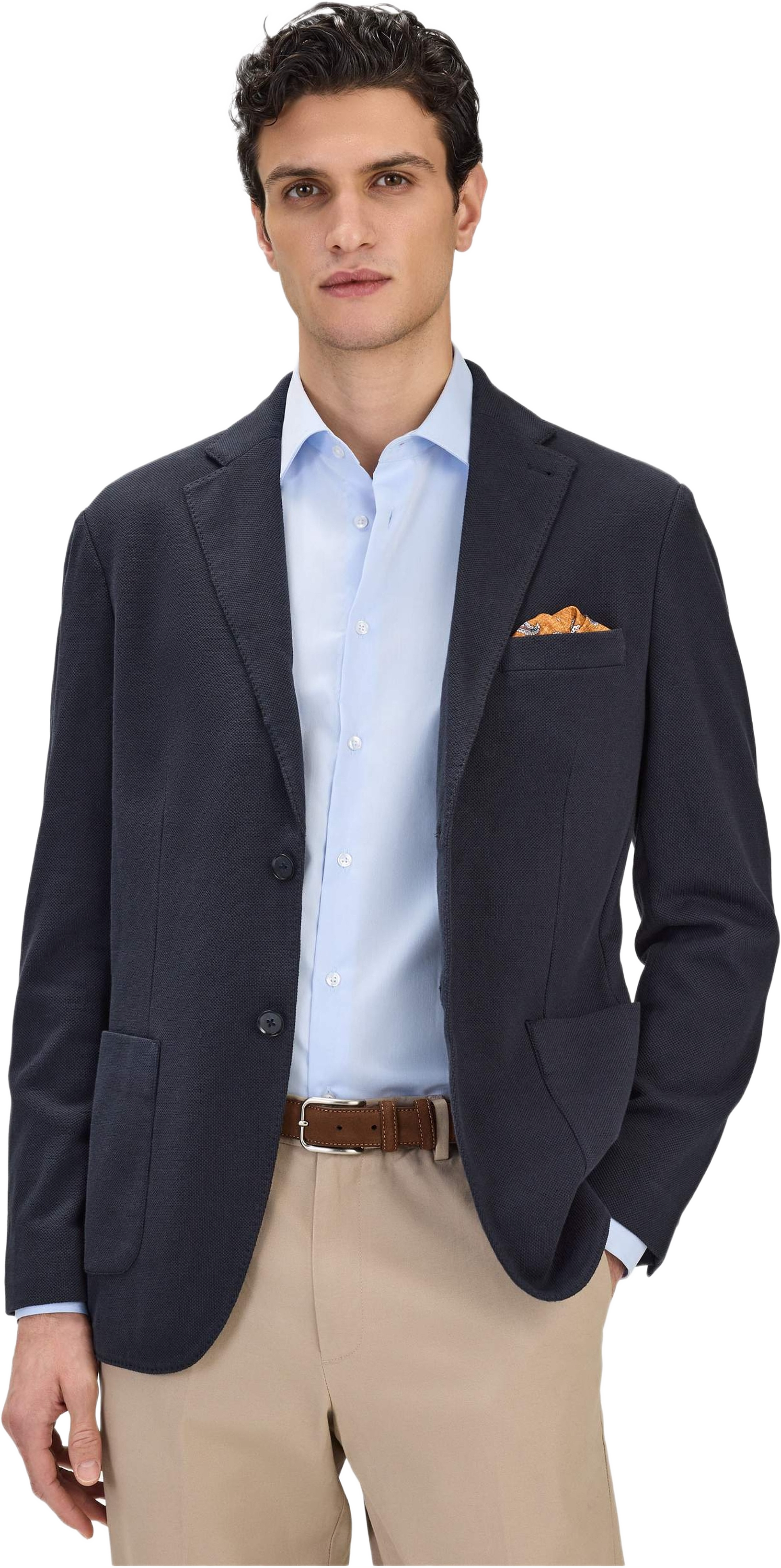 Knitted Blazer, från John Henric, i färgen navy blue.