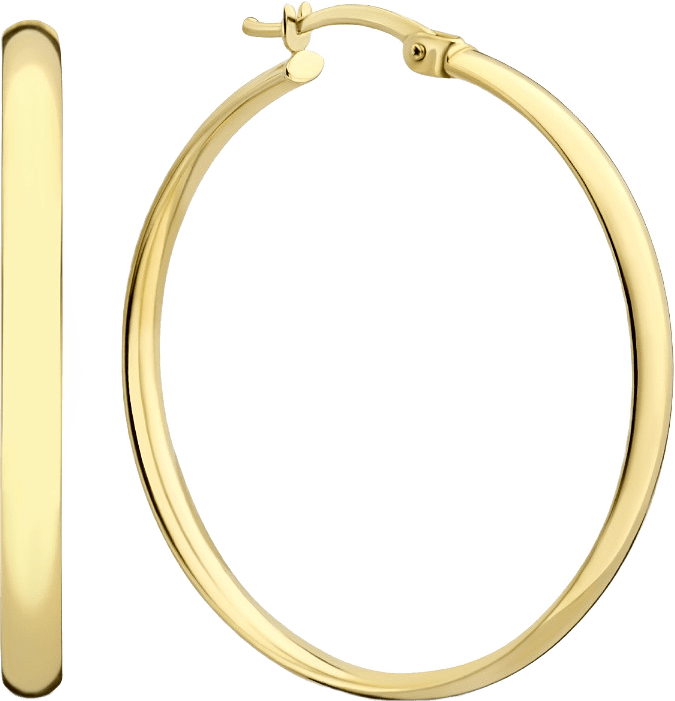 Rivoli 14 Karat Guld Creoler, från Isabel Bernard, i färgen guld.