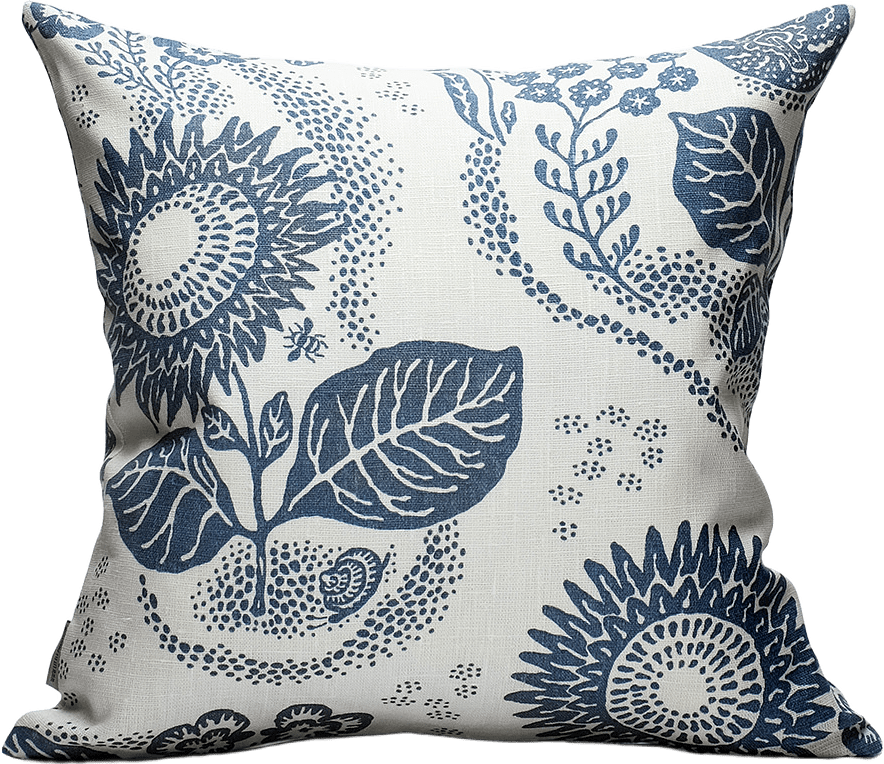 Cushion Cover September 40x40cm, från Littlephant, i färgen ivory / blue.