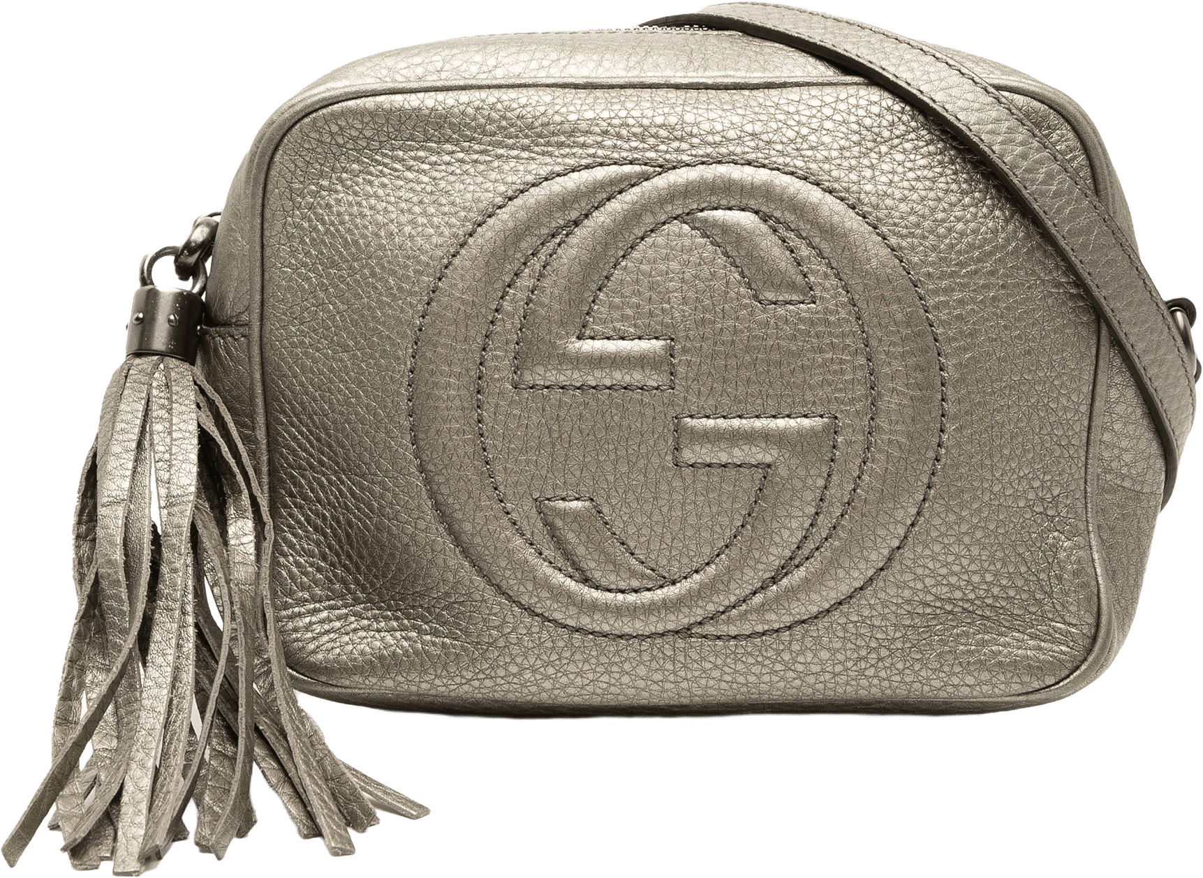 Gucci Leather Soho Disco Crossbody, från Luxclusif, i färgen gold.