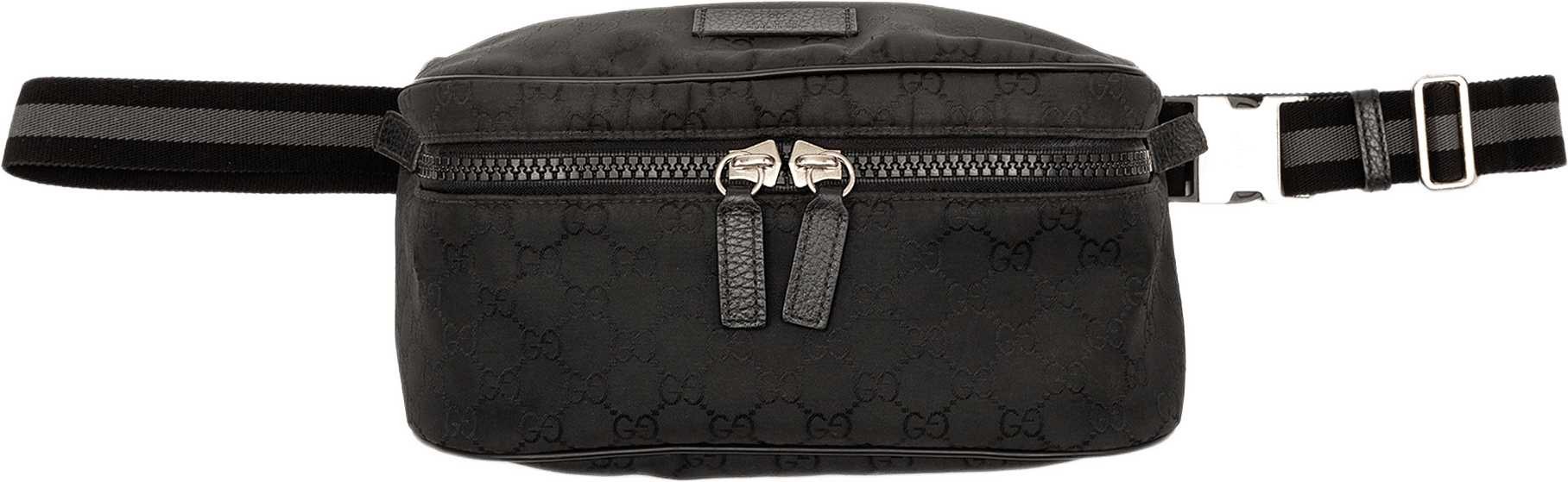 Gucci Gg Nylon Web Belt Bag, från Luxclusif, i färgen svart.