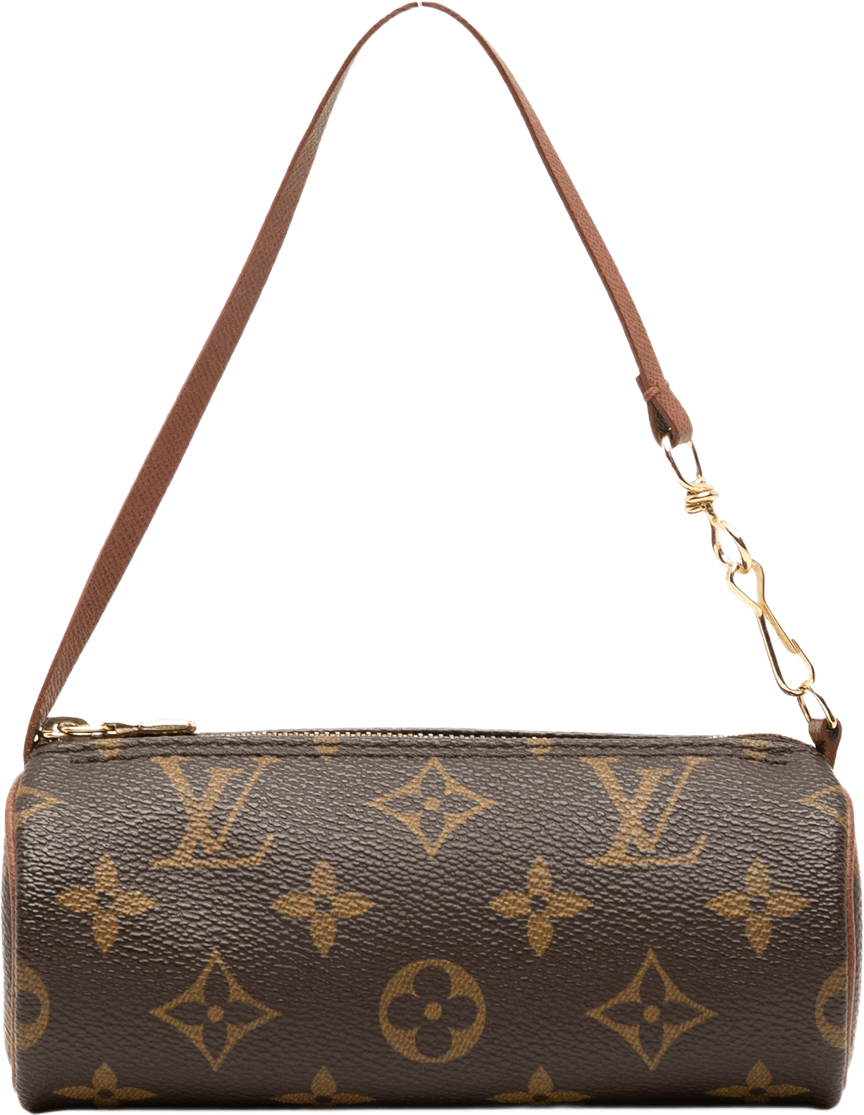 Louis Vuitton Monogram Papillon Pochette, från Luxclusif, i färgen brown.