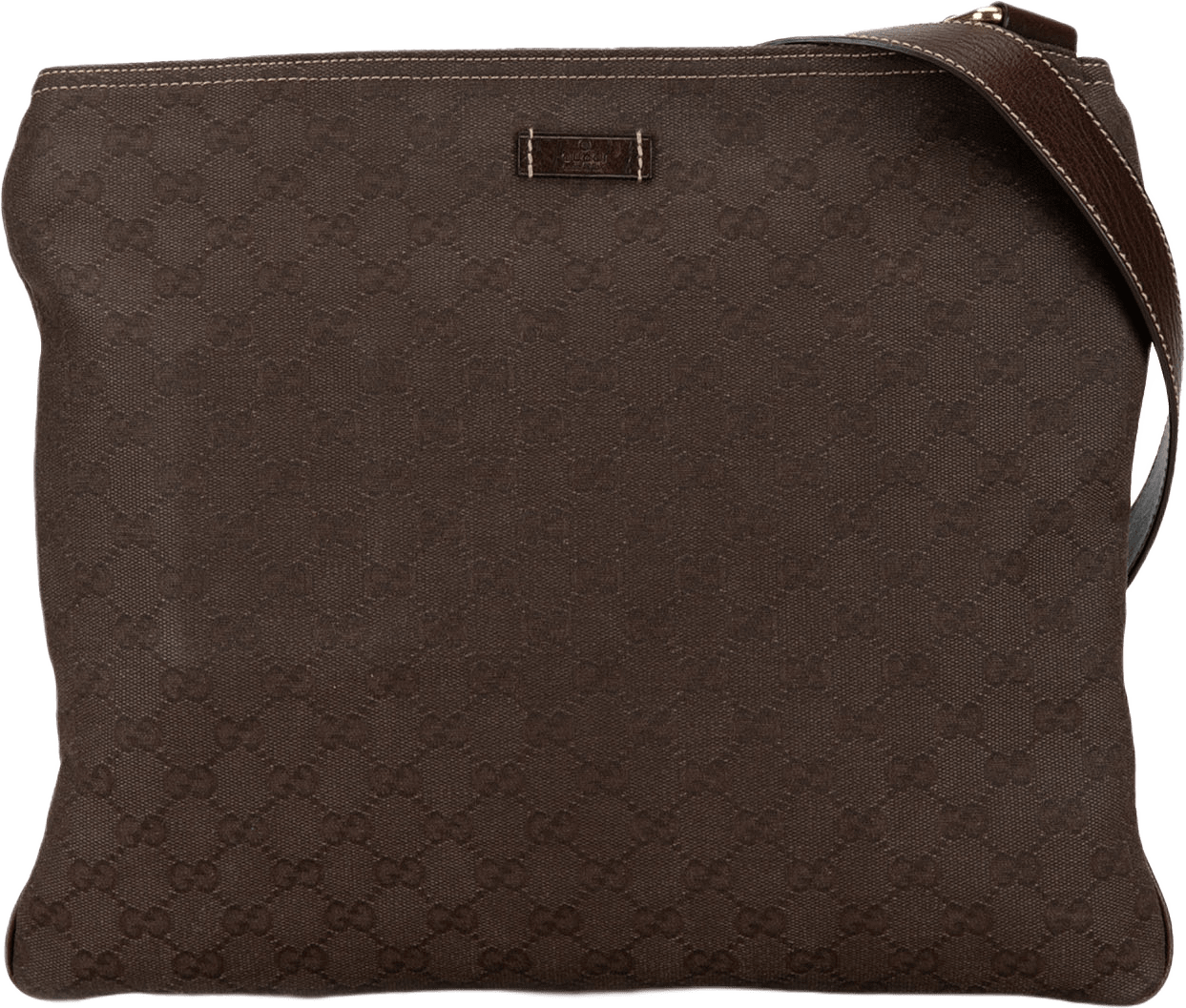 Gucci Gg Canvas Crossbody, från Luxclusif, i färgen dark brown.