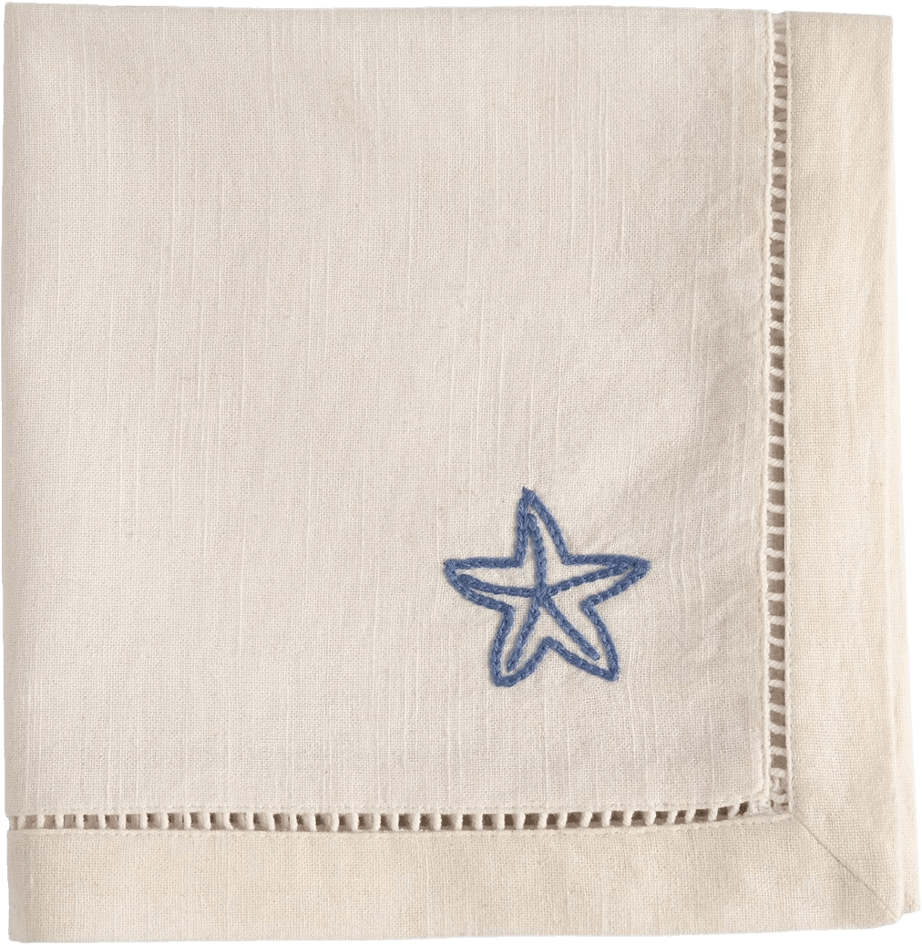 Starfish Servett - Mörkblå 45x45 Cm, från Pick A Poppy, i färgen dark blue.