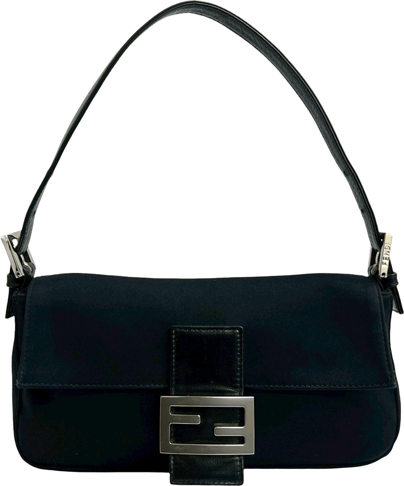 Fendi Jersey Mamma Baguette, från Luxclusif, i färgen black.