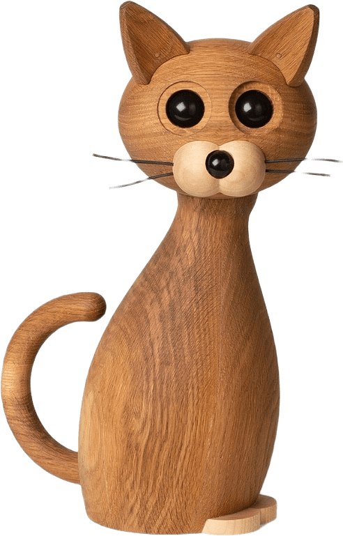 Lucky Katt Dekoration 42 Cm Ek/lönn