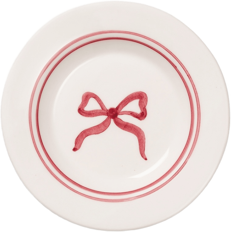 Bow Tapastallrik - 15 Cm, från Pick A Poppy, i färgen burgundy.