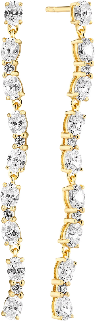 Örhänge Ellera Ovale Tredici, från Sif Jakobs Jewellery, i färgen gold.