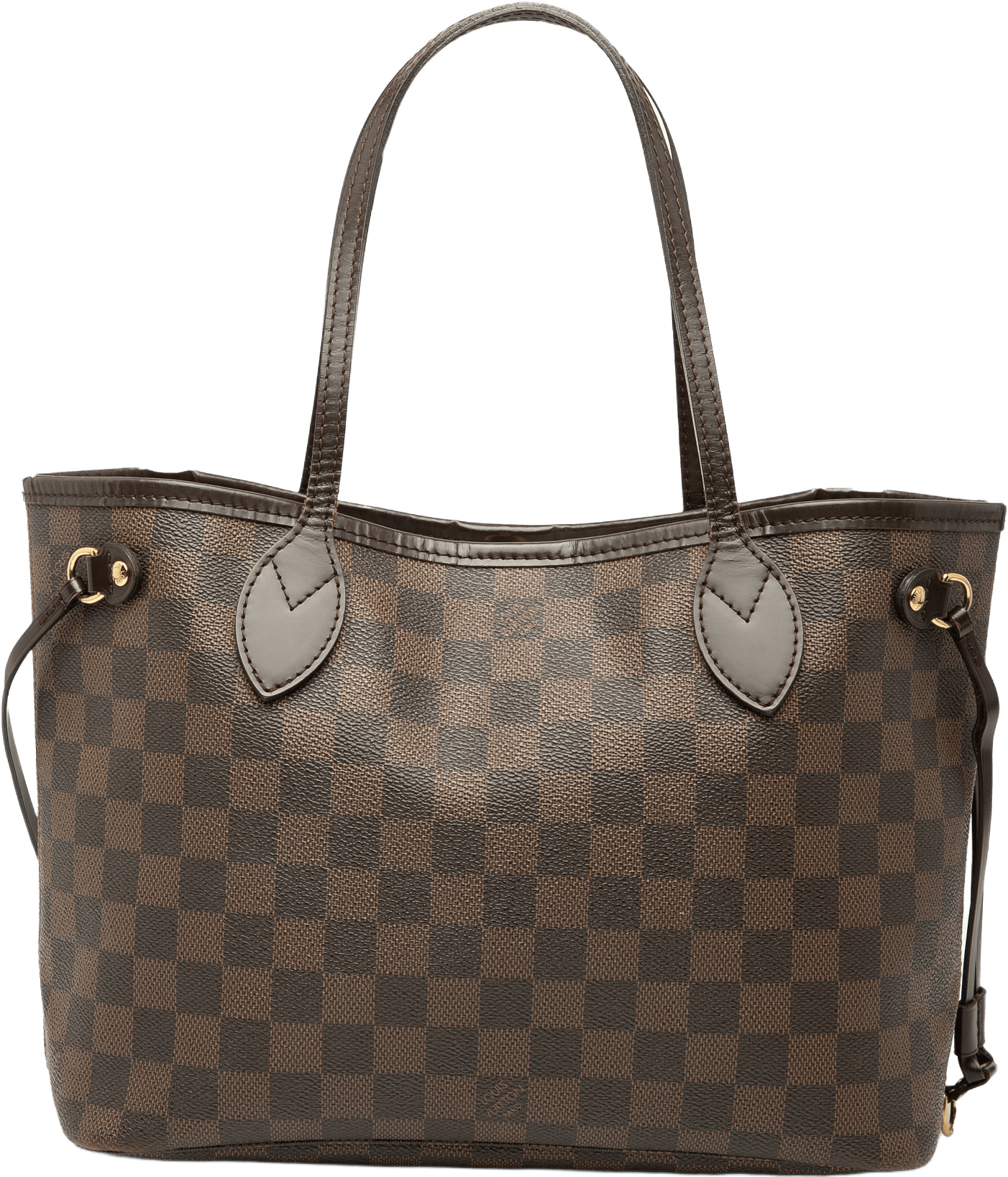 Louis Vuitton Damier Ebene Neverfull Pm, från Luxclusif, i färgen brown.