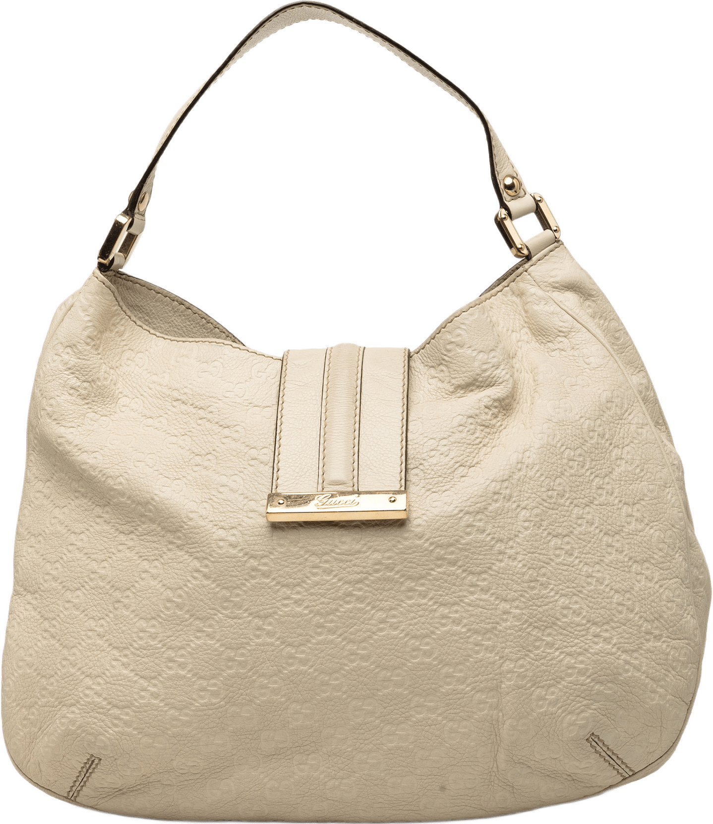 Gucci Large Guccissima New Ladies Hobo, från Luxclusif, i färgen ivory.