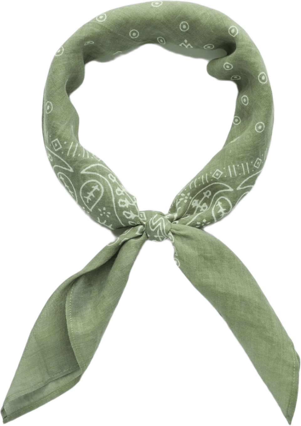 Cotton Paisley Bandana, från John Henric, i färgen light green.