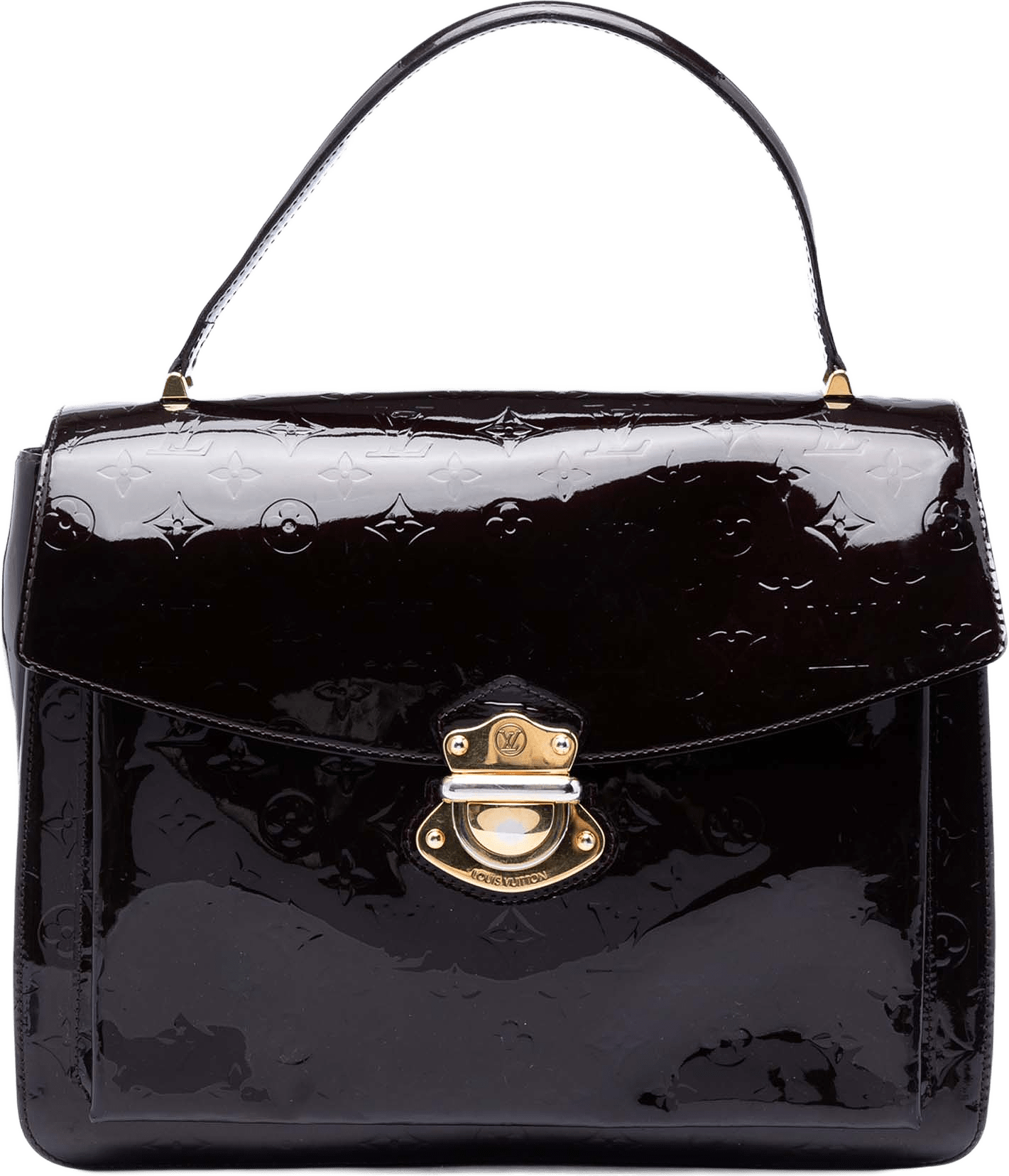 Louis Vuitton Monogram Vernis Romaine, från Luxclusif, i färgen purpur.