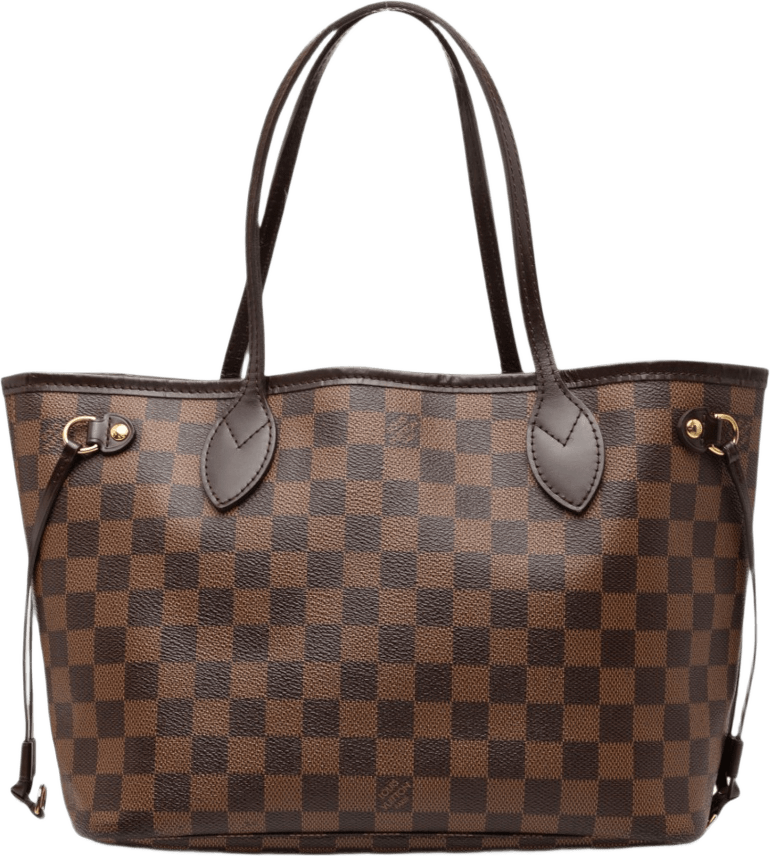 Louis Vuitton Damier Ebene Neverfull Pm, från Luxclusif, i färgen brun.