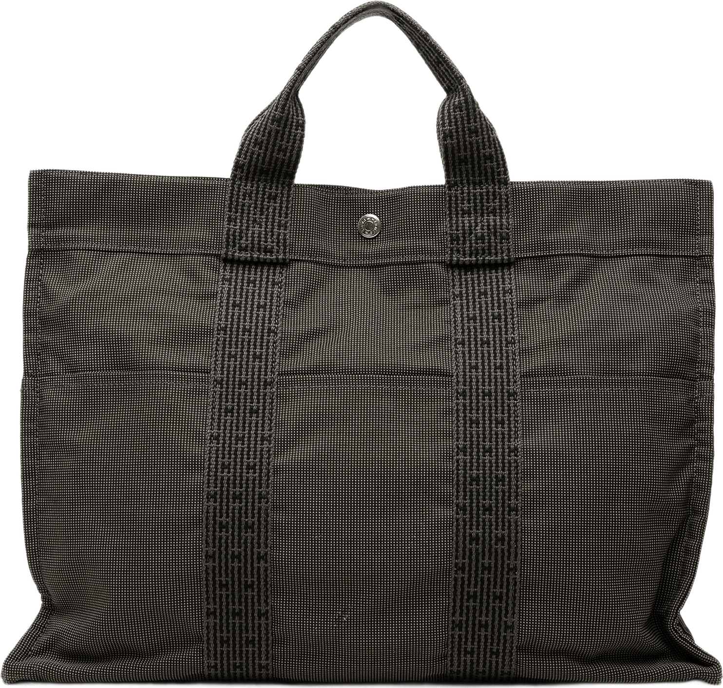 Hermès Canvas Herline Mm, från Luxclusif, i färgen grå.