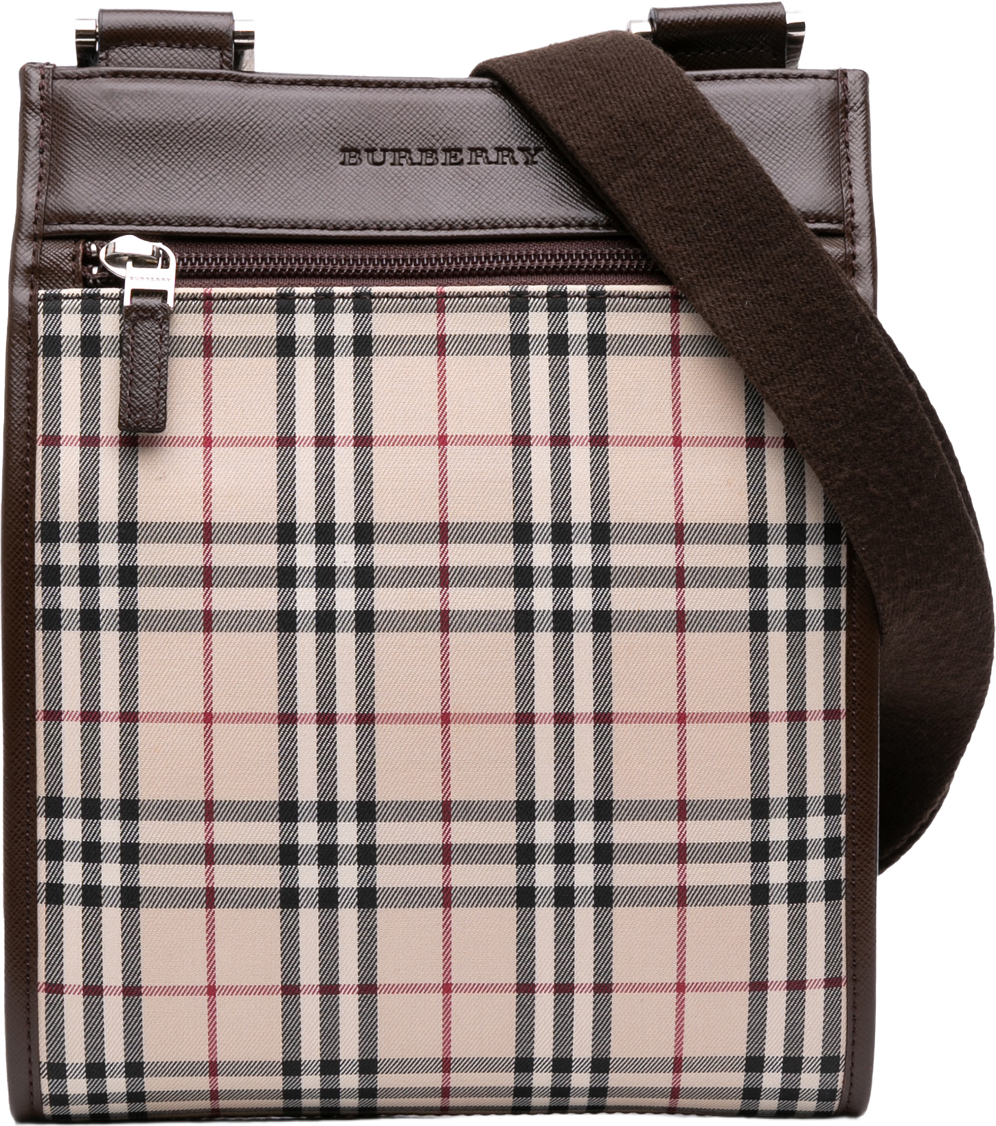 Burberry House Check Canvas Crossbody, från Luxclusif, i färgen beige.
