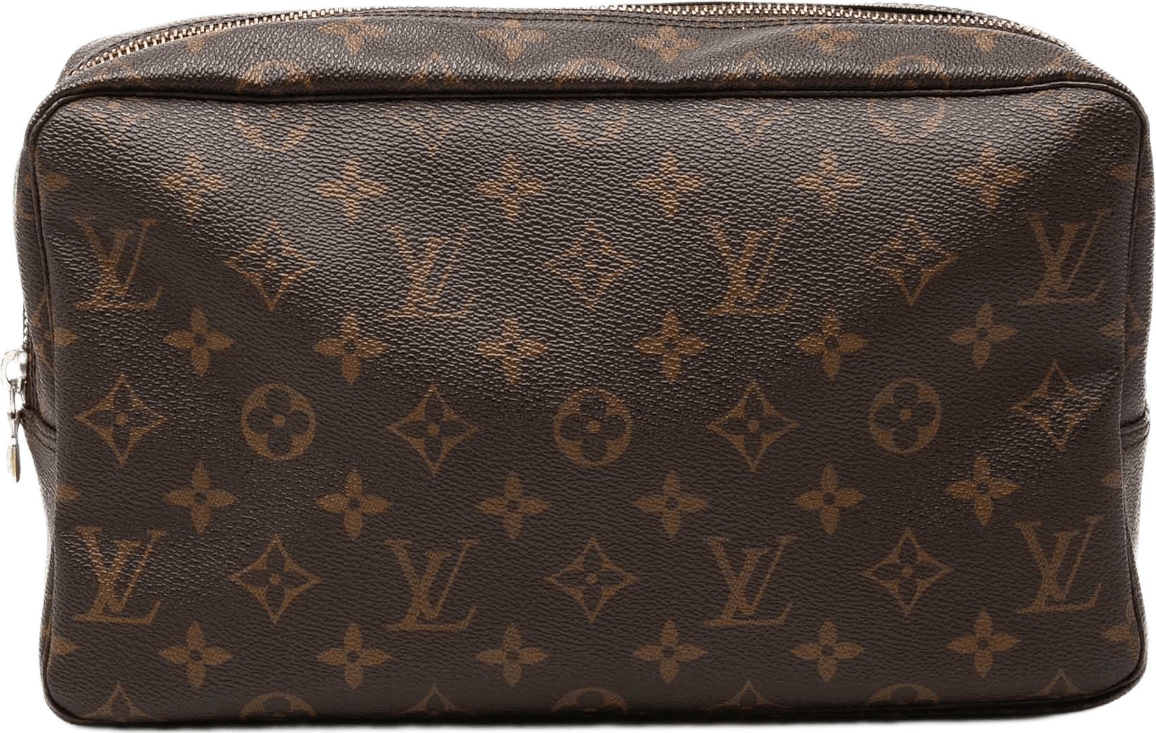 Louis Vuitton Monogram Trousse Toilette 28, från Luxclusif, i färgen brun.