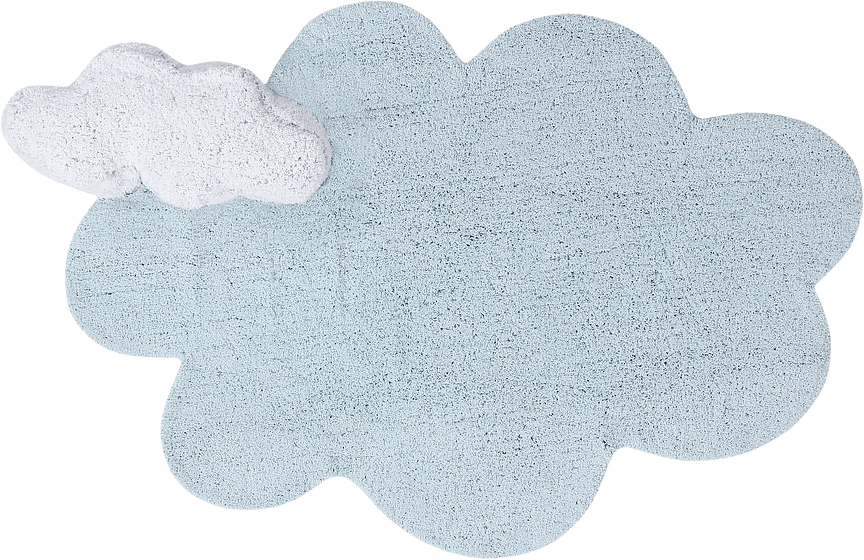 Tvättbar Matta Puffy Dream Blue, från LORENA CANALS, i färgen blue, soft blue.