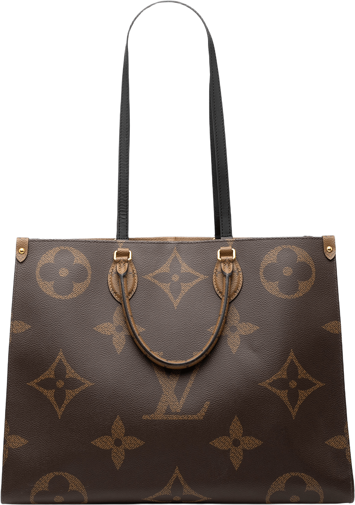 Louis Vuitton Monogram Reverse Giant Onthego Gm, från Luxclusif, i färgen brown.
