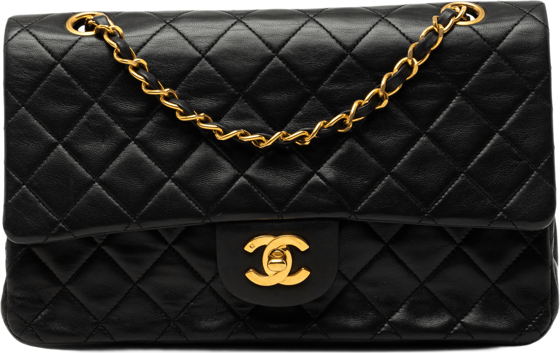Chanel Medium Classic Lambskin Double Flap, från Luxclusif, i färgen svart.