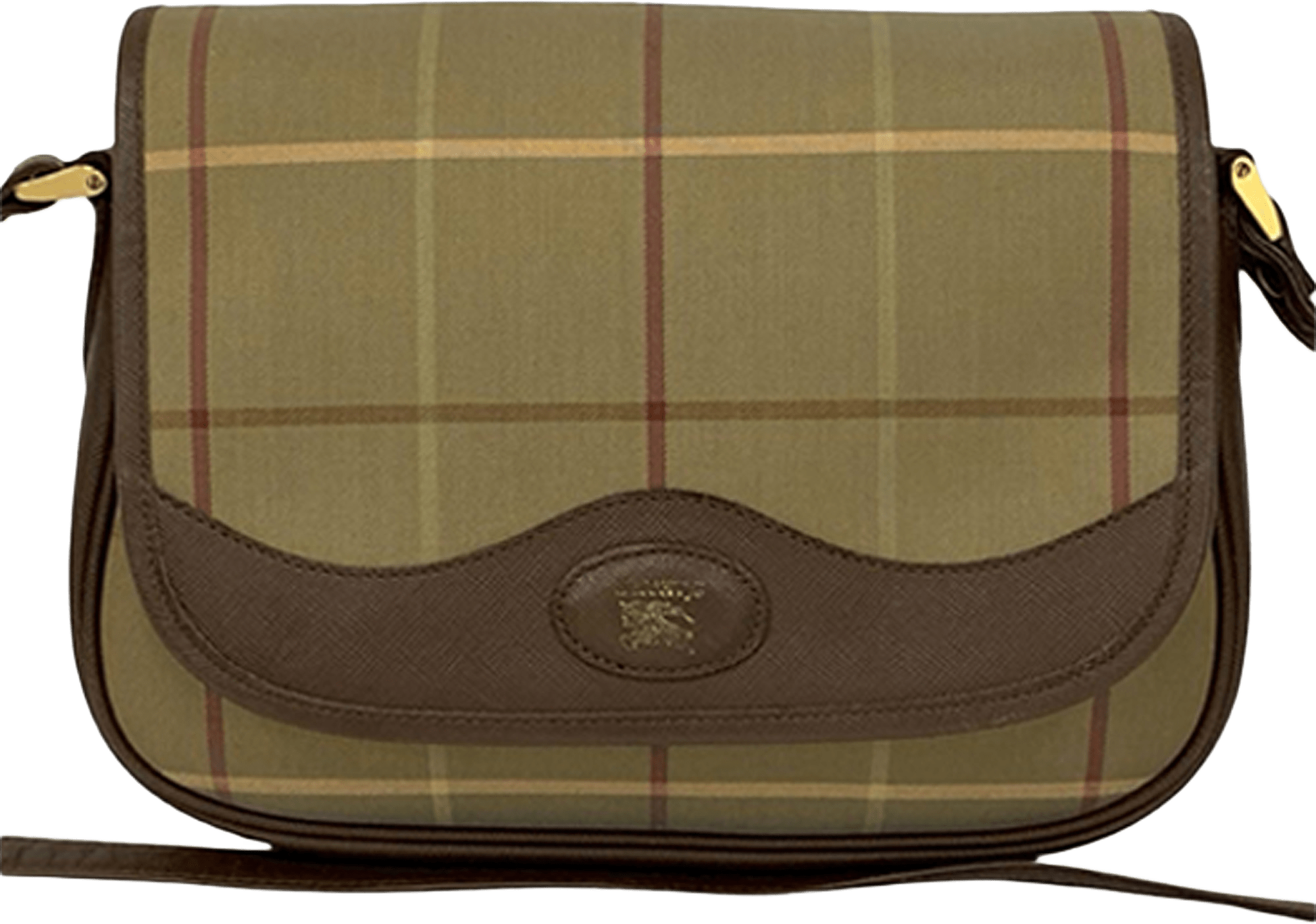 Burberry Vintage Check Canvas Crossbody, från Luxclusif, i färgen light brown.