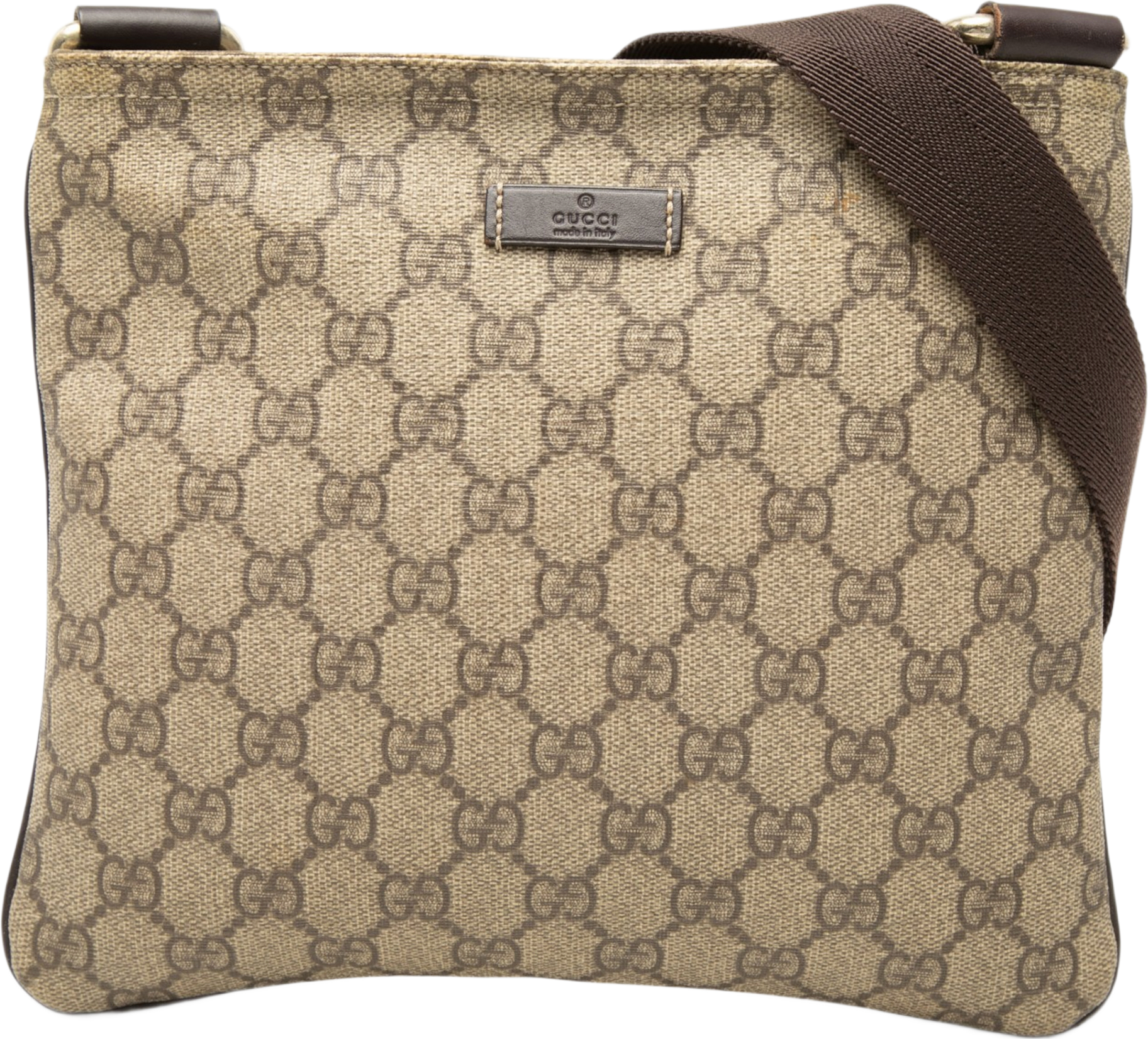 Gucci Gg Supreme Crossbody, från Luxclusif, i färgen beige.