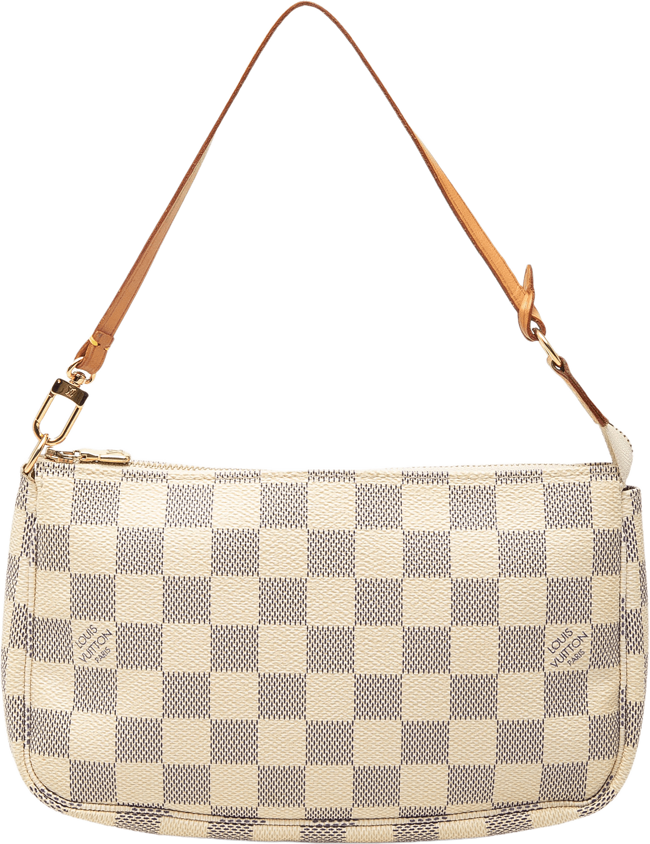 Louis Vuitton Damier Azur Pochette Accessoires, från Luxclusif, i färgen white.