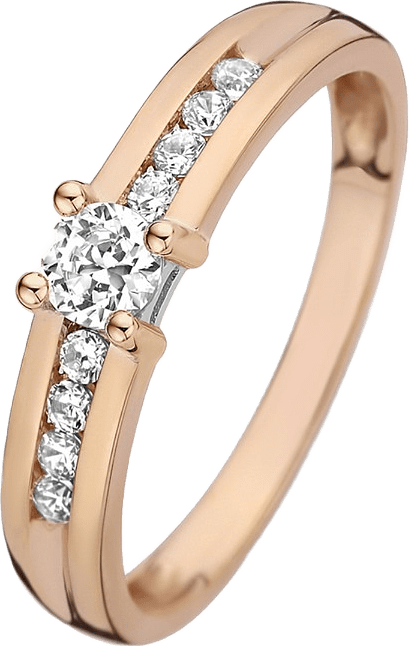 La Concorde 14 Karat Roséguld/14 Karat Vitguld Ring