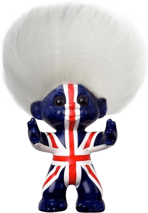 Lyckotroll Spring Copenhagen Union Jack 9 Cm, från Spring Copenhagen, i färgen blue.