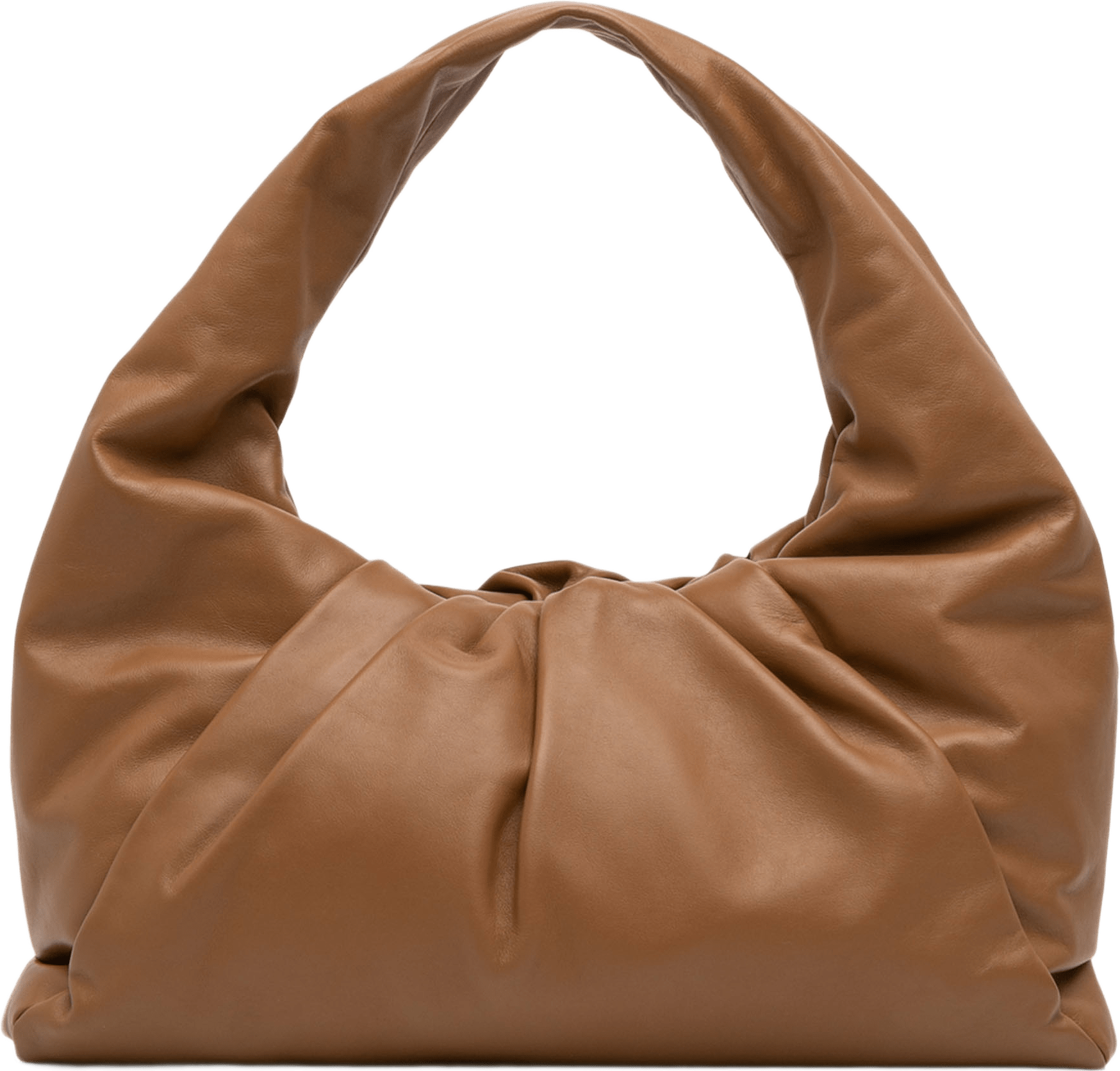 Bottega Veneta Lambskin The Shoulder Pouch, från Luxclusif, i färgen brown.