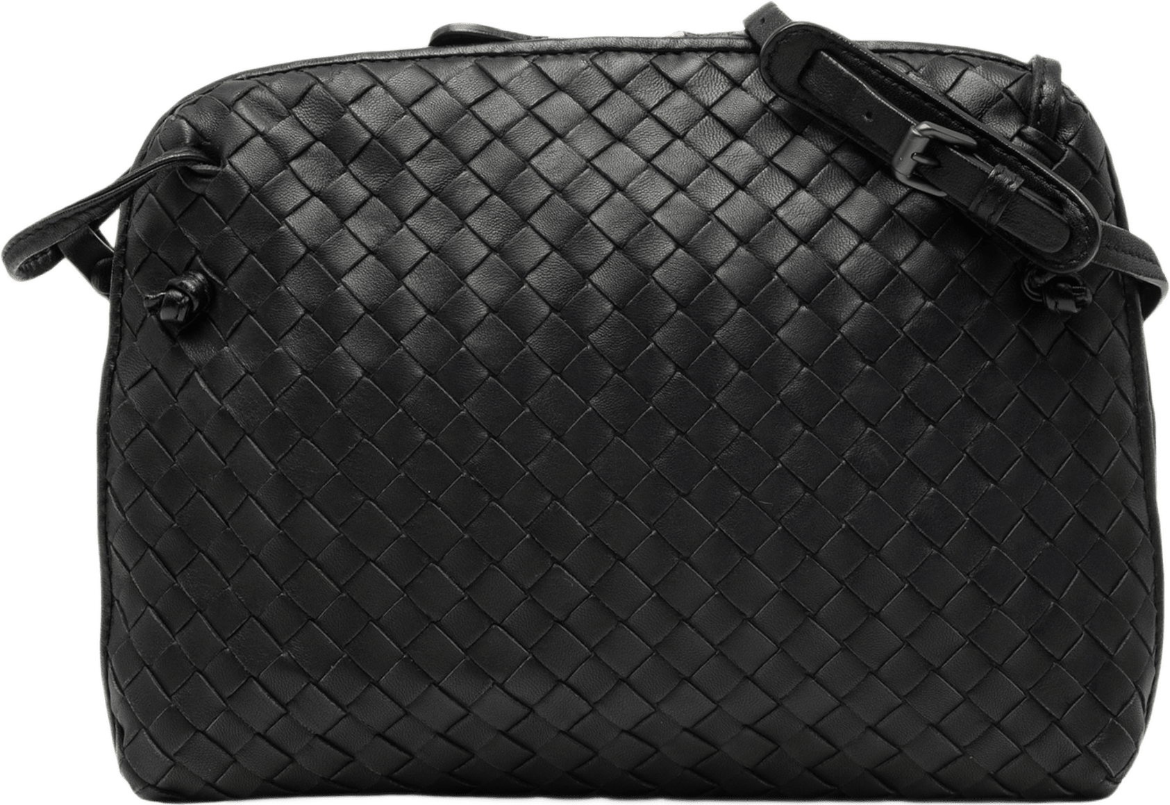 Bottega Veneta Nappa Intrecciato Nodini Crossbody, från Luxclusif, i färgen svart.