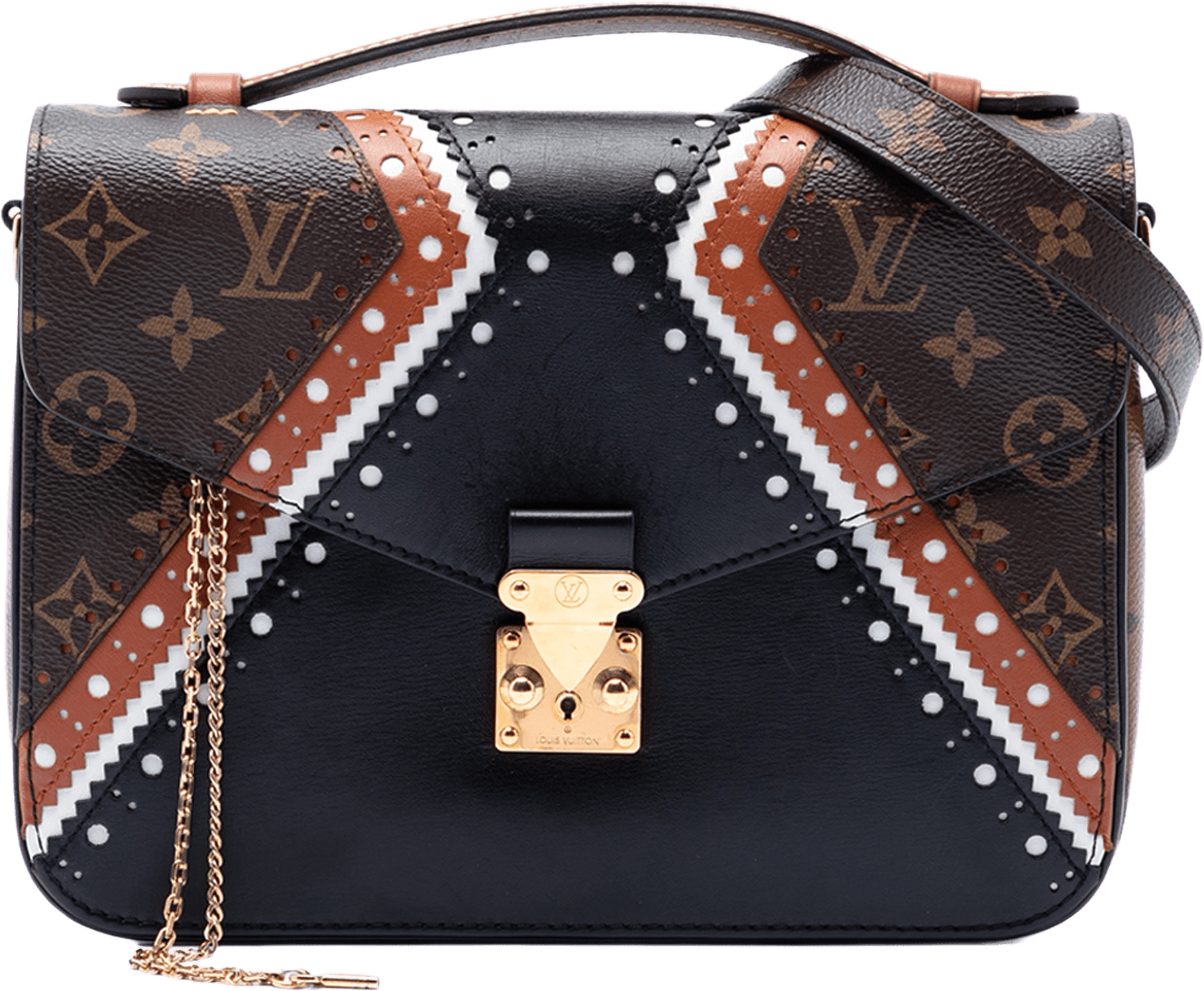Louis Vuitton Monogram Brogue Pochette Metis, från Luxclusif, i färgen brown.