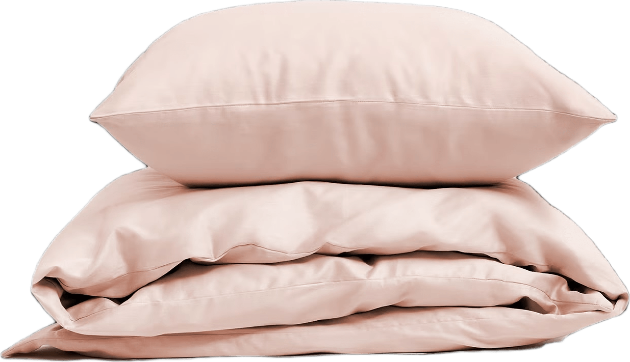 Bäddset Arkipelag Blank Enkelt Rosa 150x210cm Med 1st Örngott 50x60cm, från Arkipelag, i färgen rosa.