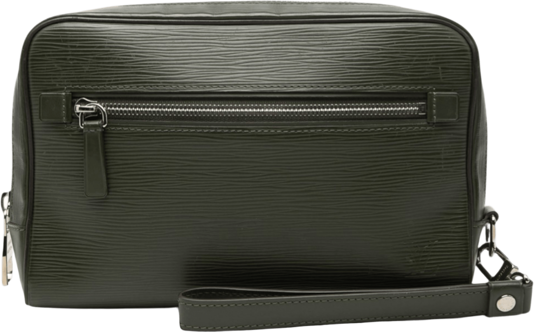 Louis Vuitton Epi Neo Hoche Clutch, från Luxclusif, i färgen dark green.