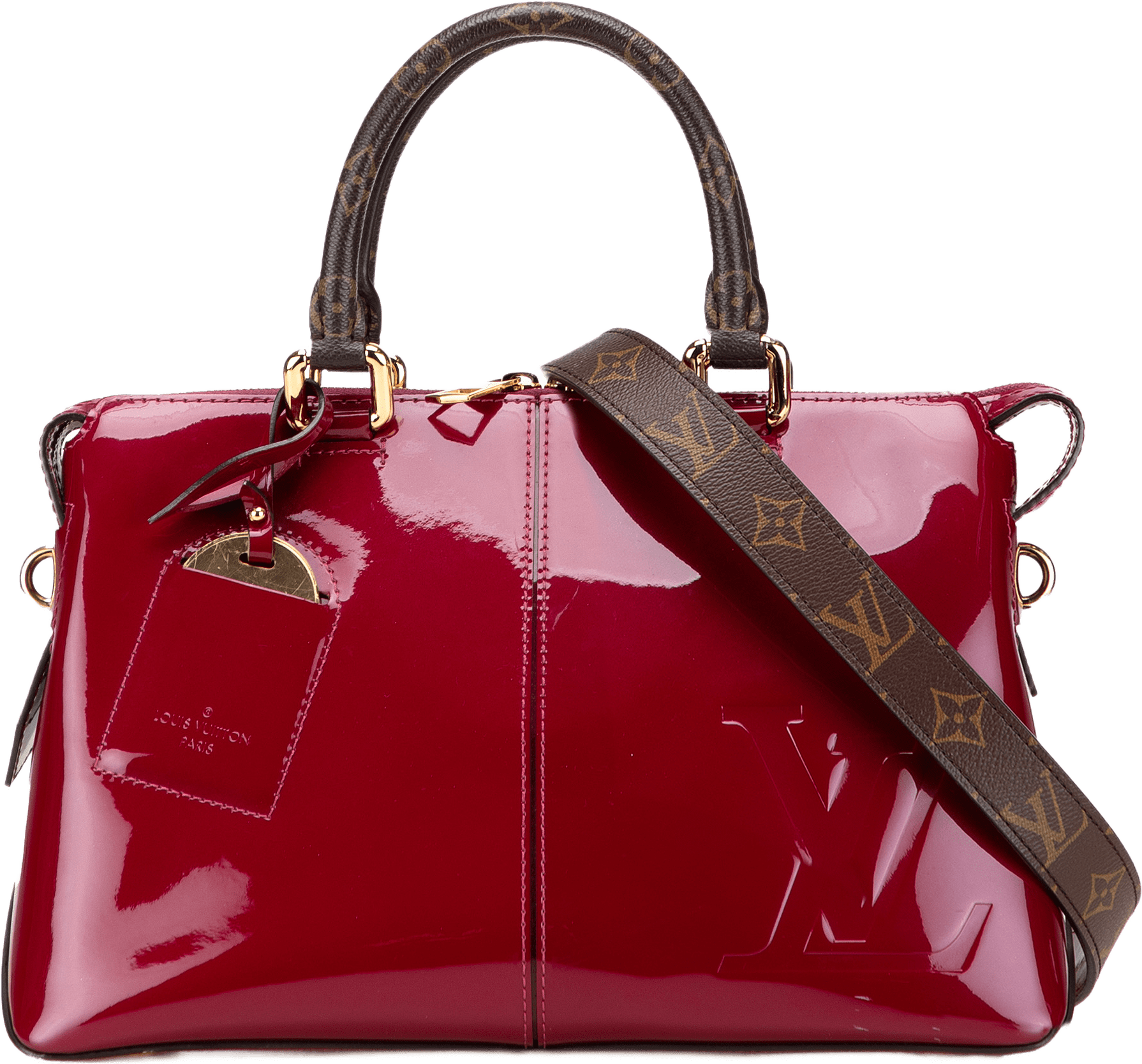 Louis Vuitton Vernis Miroir Tote, från Luxclusif, i färgen purpur.