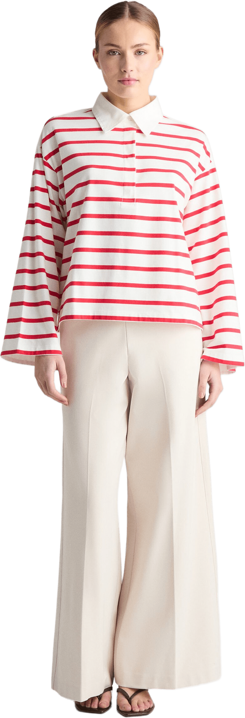 Tommy Popover - Raspberry Stripe, från Residus, i färgen red.