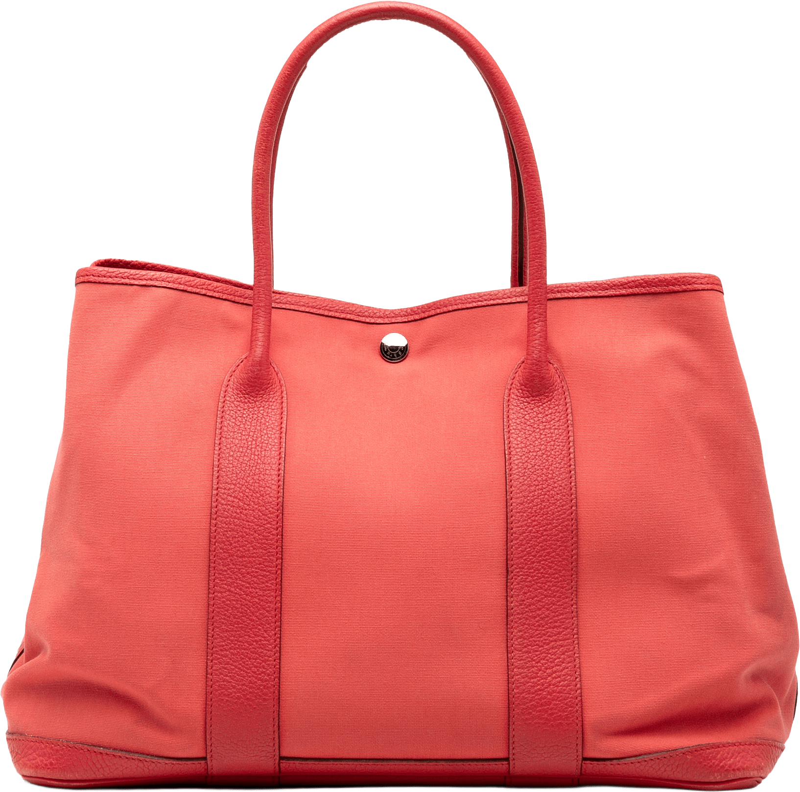 Hermès Toile And Negonda Garden Party 36, från Luxclusif, i färgen strawberry.