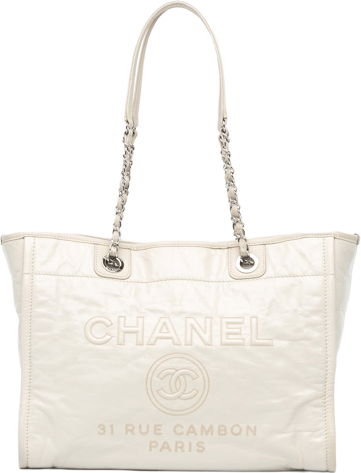 Chanel Small Glazed Calfskin Deauville Tote