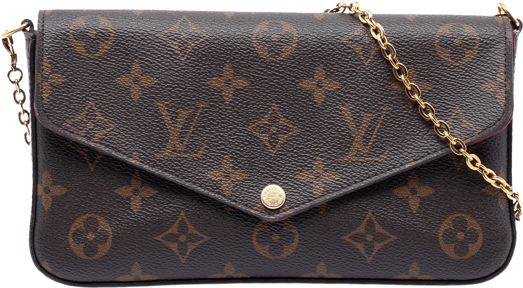Louis Vuitton Monogram Pochette Felicie, från Luxclusif, i färgen brown.