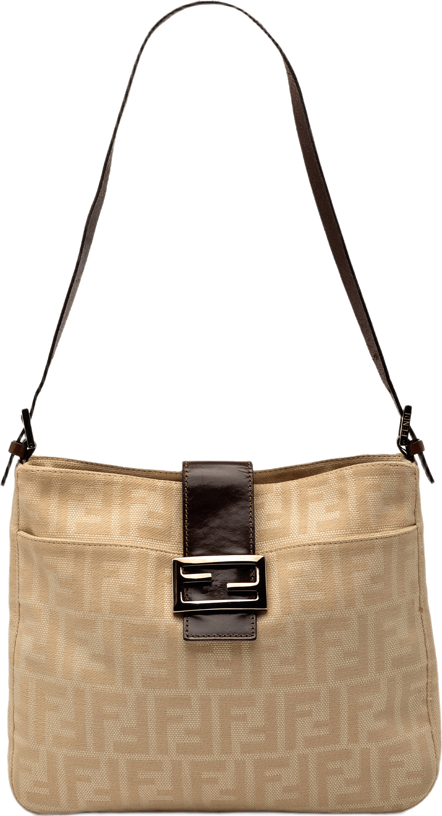 Fendi Zucca Canvas Shoulder Bag, från Luxclusif, i färgen light beige.